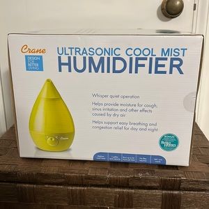 Crane Ultrasonic Cool Mist Humidifiers, Large 1 Gallon Tank: Green New!